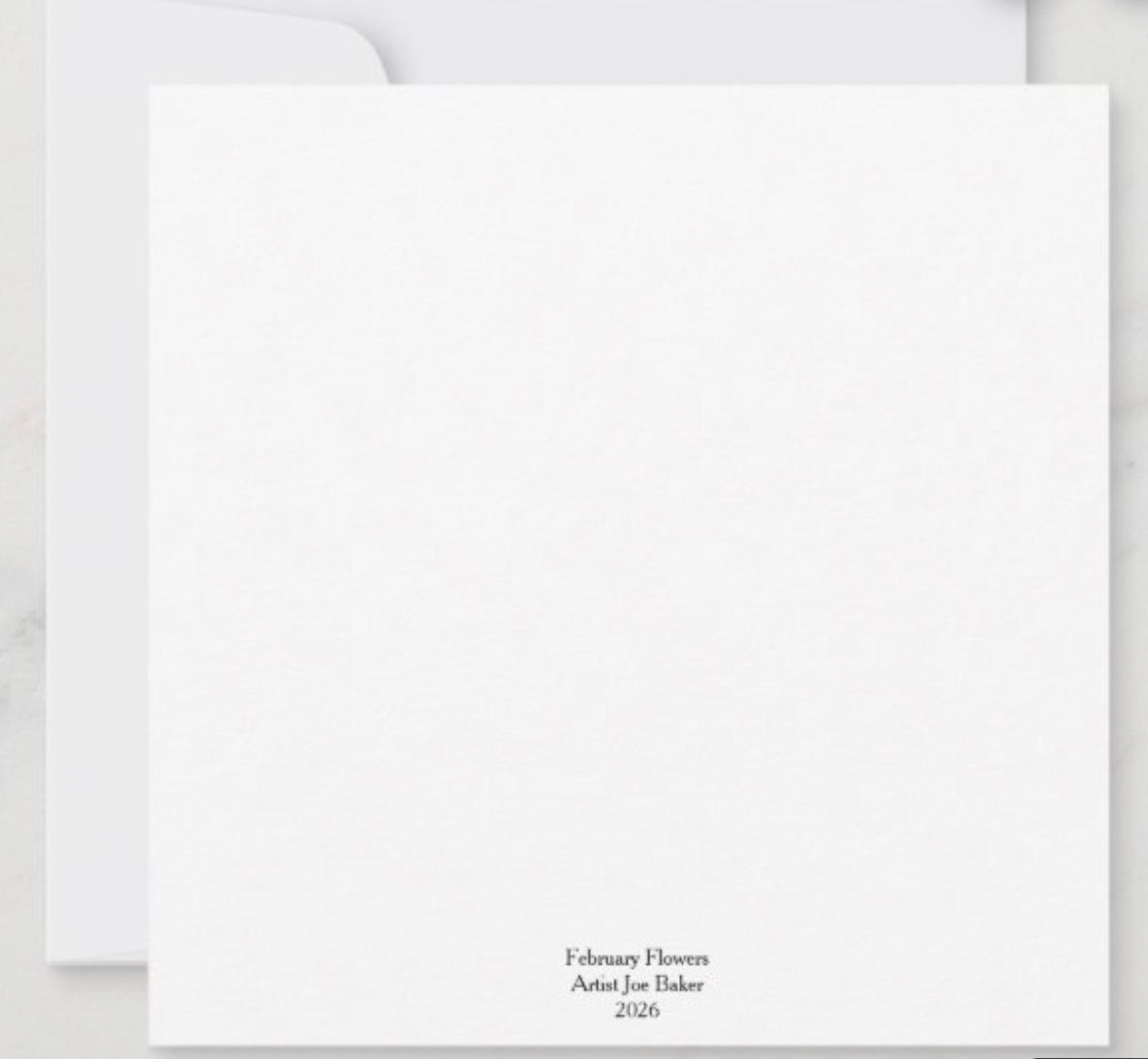 Square Flat Floral Notecard Set