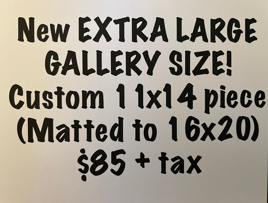Extra Large Gallery Size Commissioned Custom Artwork